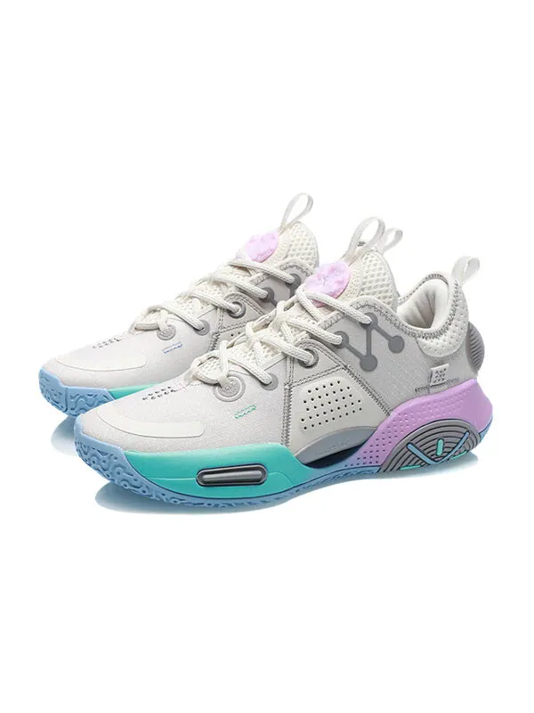 Кроссовки Wade All City 9 Li-Ning — изображение 3 из 4, белый/синий/розовый