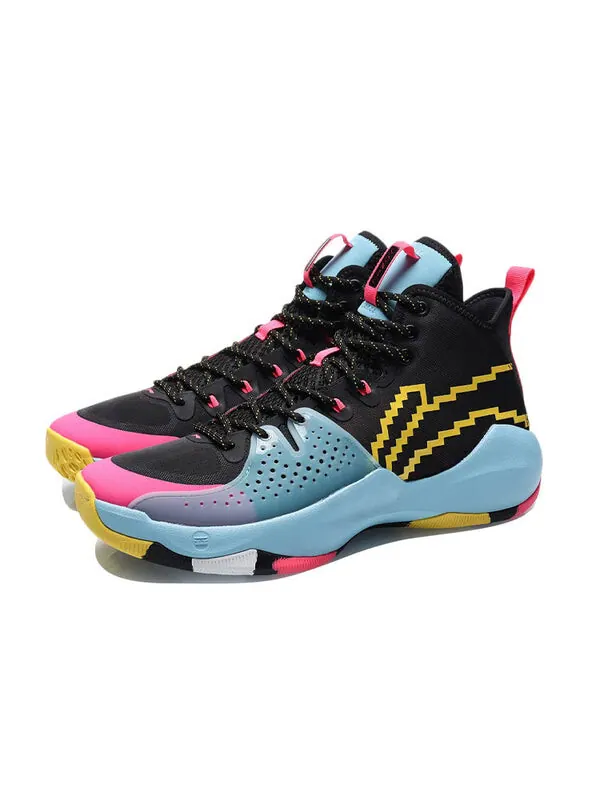 Кроссовки боевые высокие Li-Ning — изображение 3 из 4, черный/синий/розовый