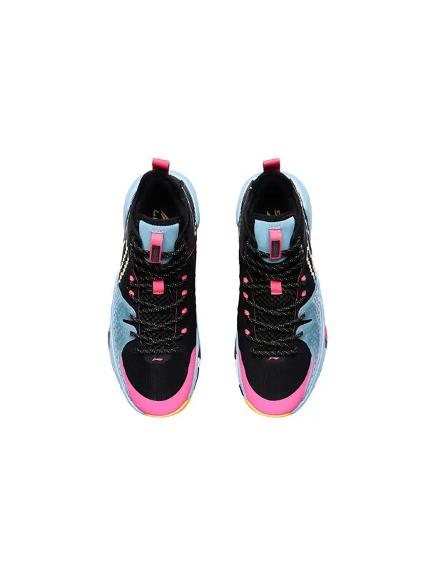 Кроссовки боевые высокие Li-Ning — изображение 4 из 4, черный/синий/розовый