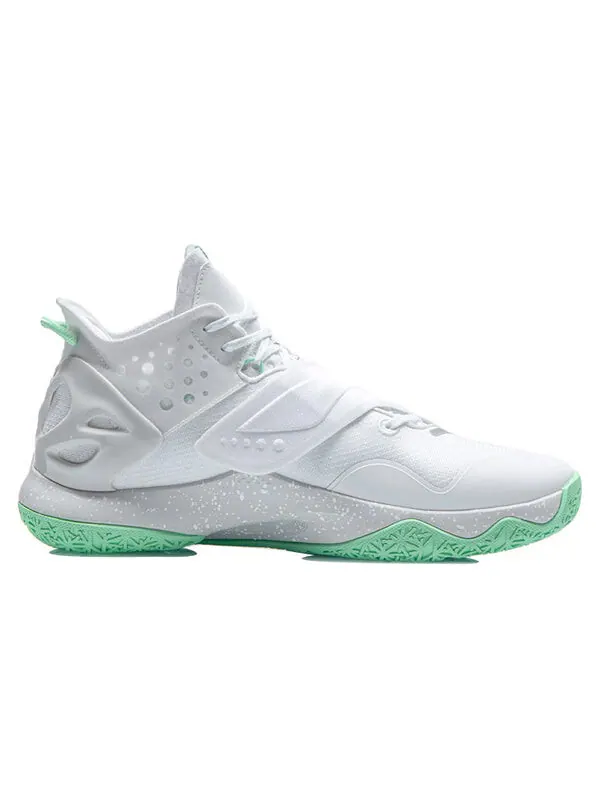Кроссовки амортизирующие комфортные баскетбольные кроссовки Li-Ning — изображение 3 из 4, белый/зеленый