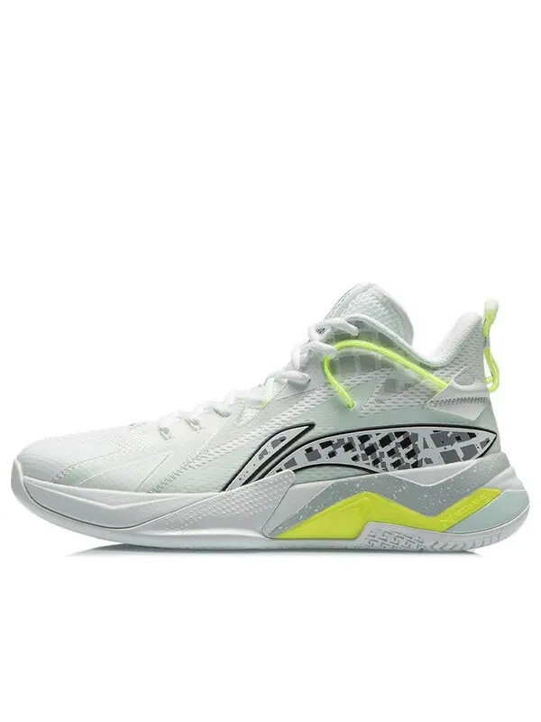 Кроссовки war falcon mid профессиональные баскетбольные кроссовки Li-Ning — изображение 1 из 3, белый/зеленый