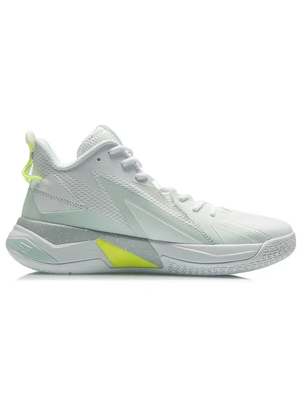 Кроссовки war falcon mid профессиональные баскетбольные кроссовки Li-Ning — изображение 2 из 3, белый/зеленый