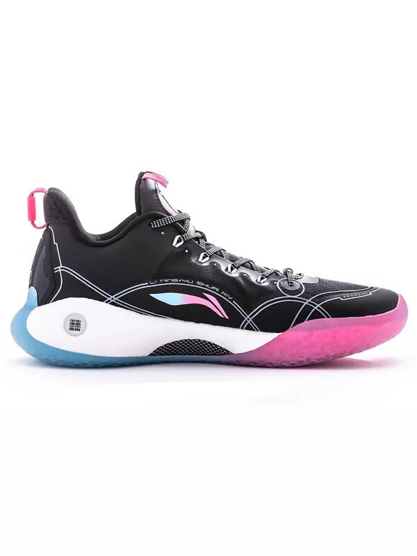 Кроссовки yushuai 14 low jimmy butler pe Li-Ning — изображение 2 из 4, черный/синий/розовый