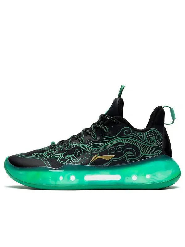 Кроссовки yushuai 14 низкие Li-Ning — изображение 1 из 4, черный/зеленый