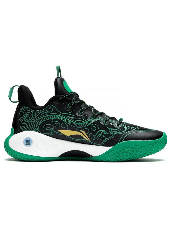 Кроссовки yushuai 14 низкие Li-Ning — изображение 2 из 4, черный/зеленый