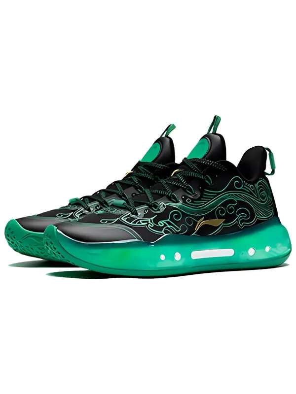 Кроссовки yushuai 14 низкие Li-Ning — изображение 3 из 4, черный/зеленый