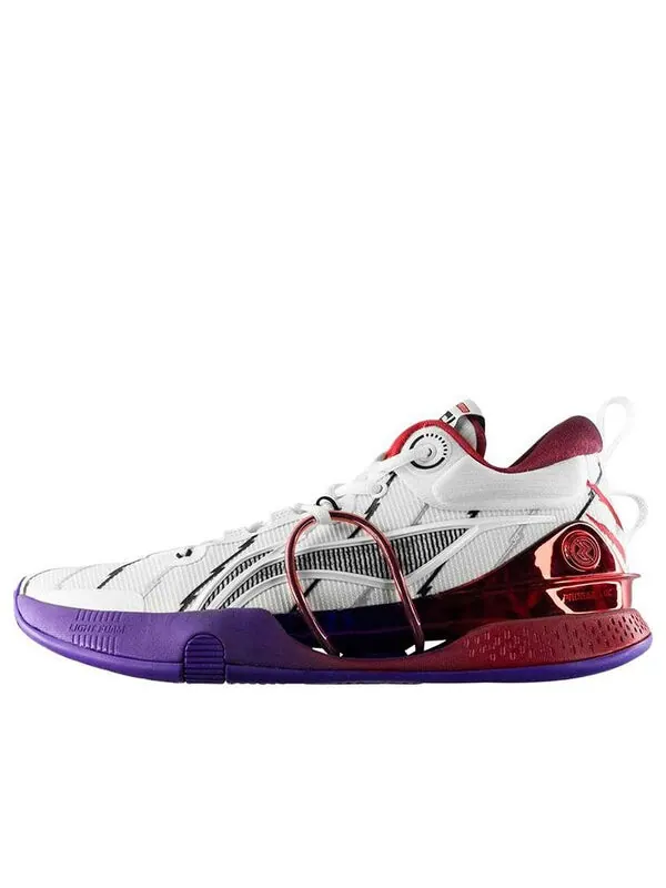 Кроссовки скорость 8 Li-Ning — изображение 1 из 2, белый/фиолетовый/красный