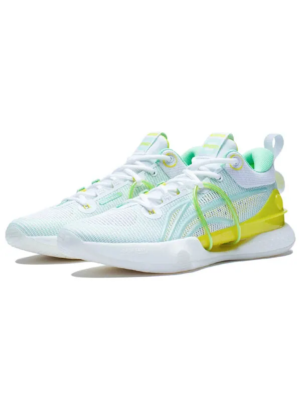 Кроссовки 8 премиум версия амортизирующие износостойкие низкие Li-Ning — изображение 3 из 4, белый/зеленый
