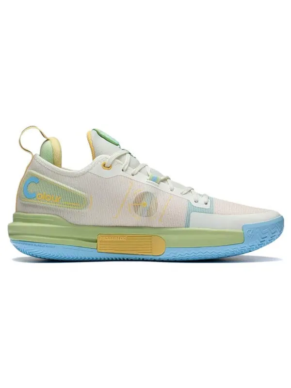 Кроссовки speed 9 премиум Li-Ning — изображение 2 из 4, бежевый/зеленый