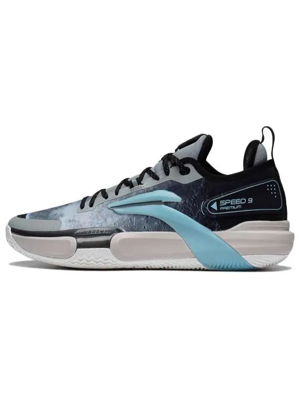 Кроссовки speed 9 премиум Li-Ning — изображение 2 из 4, серый/черный/синий