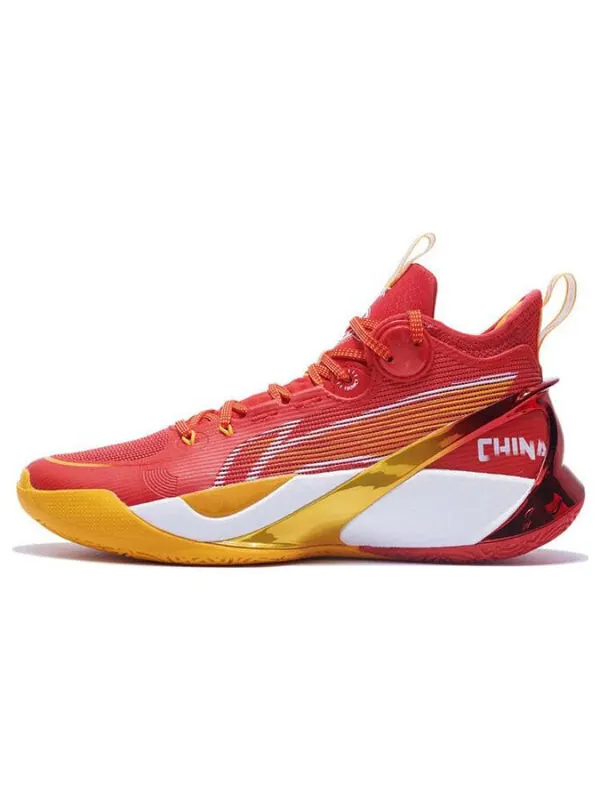 Кроссовки sonic 10 ultra mid Li-Ning — изображение 2 из 4, красный/желтый/белый