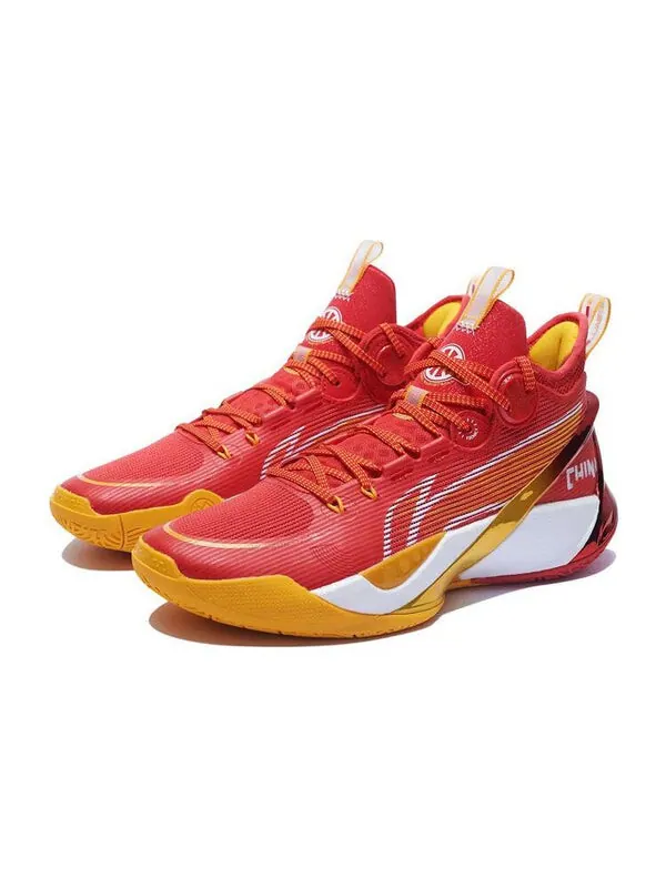 Кроссовки sonic 10 ultra mid Li-Ning — изображение 4 из 4, красный/желтый/белый