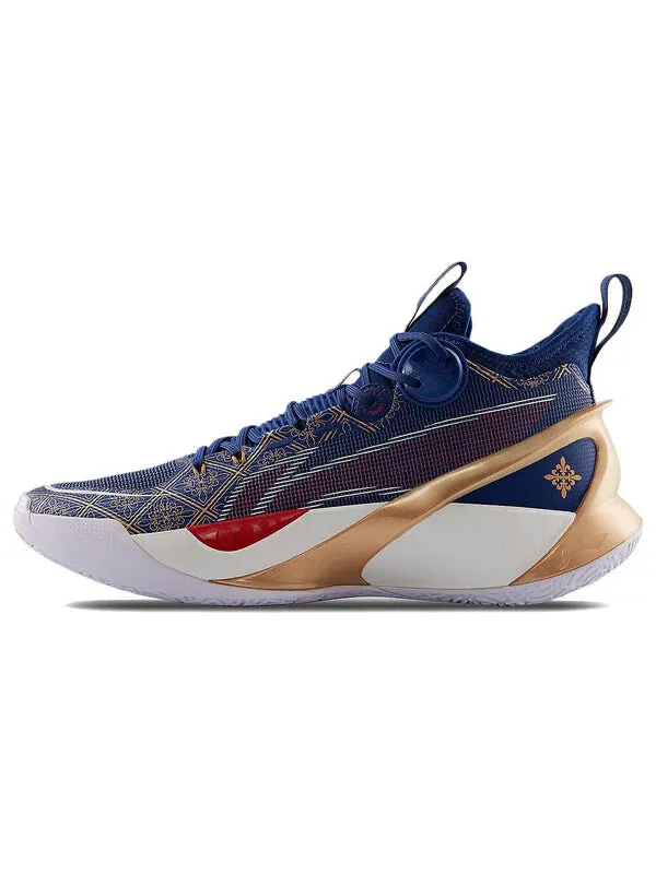 Кроссовки sonic 10 ultra mid Li-Ning — изображение 2 из 4, синий/золотистый