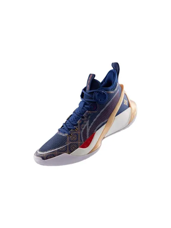 Кроссовки sonic 10 ultra mid Li-Ning — изображение 4 из 4, синий/золотистый