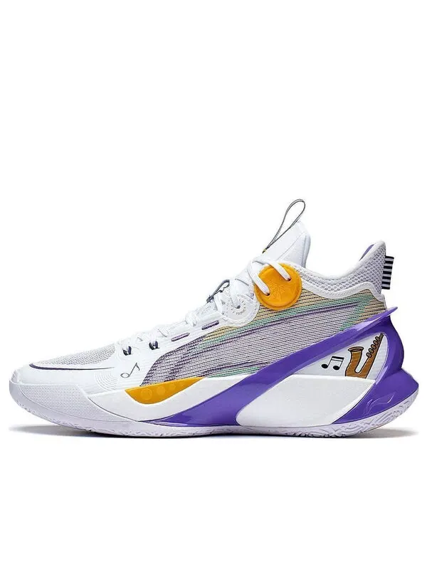 Кроссовки sonic 10 ultra mid Li-Ning — изображение 1 из 4, белый/желтый/фиолетовый