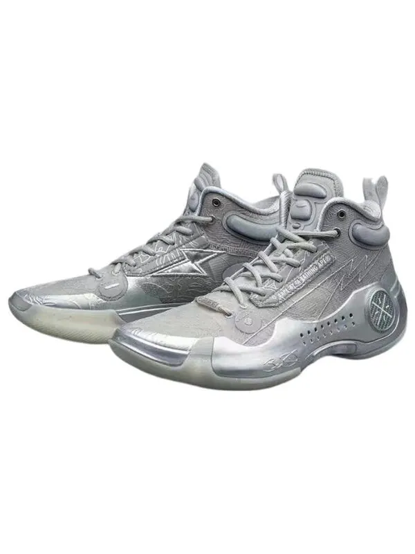 Кроссовки way of wade 10 x aape Li-Ning — изображение 2 из 4, серебристый/серый