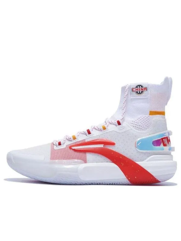 Кроссовки скорость 9 высокие Li-Ning — изображение 1 из 4, белый/красный