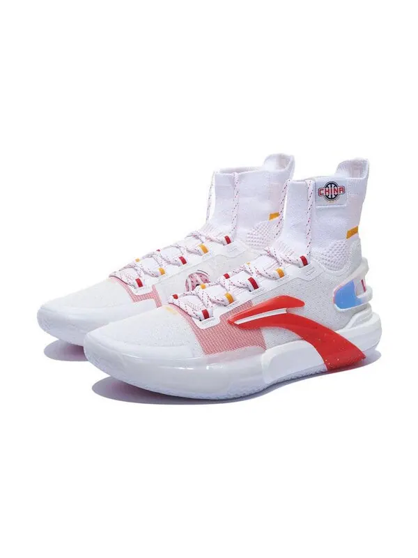 Кроссовки скорость 9 высокие Li-Ning — изображение 3 из 4, белый/красный