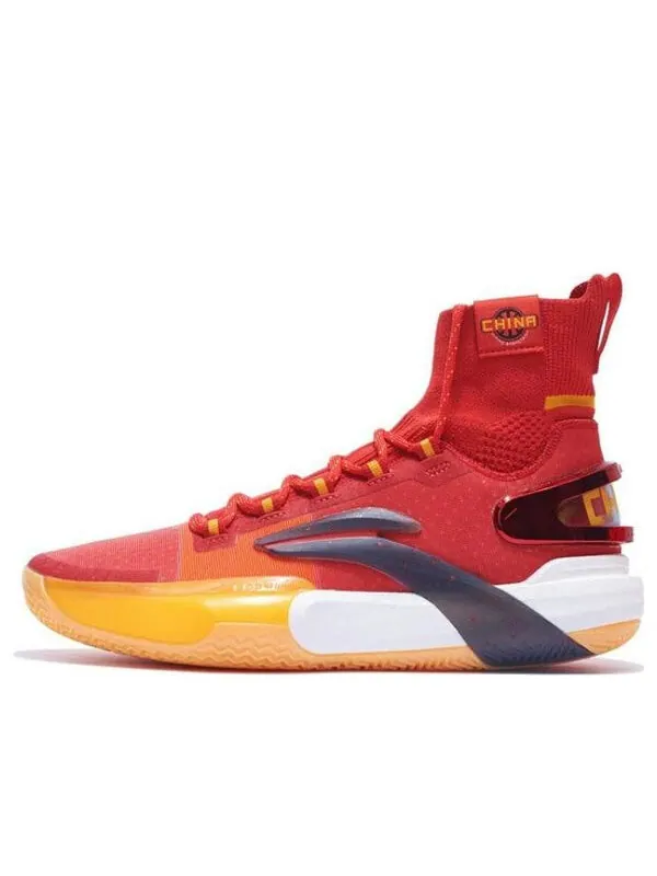 Кроссовки скорость 9 высокие Li-Ning — изображение 1 из 4, красный/белый/черный