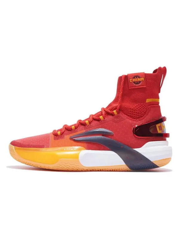 Кроссовки скорость 9 высокие Li-Ning — изображение 2 из 4, красный/белый/черный
