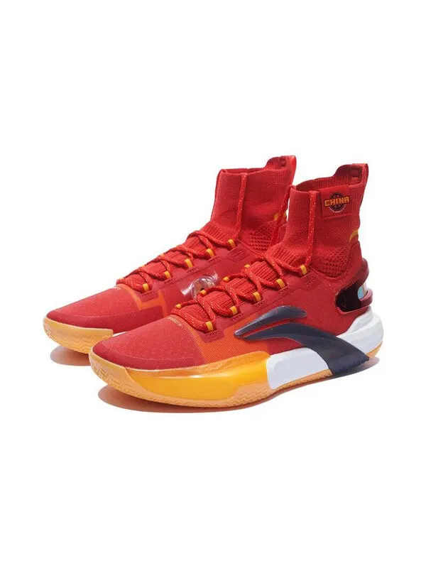Кроссовки скорость 9 высокие Li-Ning — изображение 4 из 4, красный/белый/черный