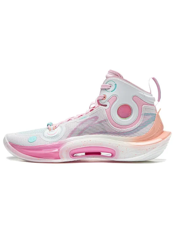 Кроссовки соник 11 ультра Li-Ning — изображение 2 из 4, белый/розовый/зеленый