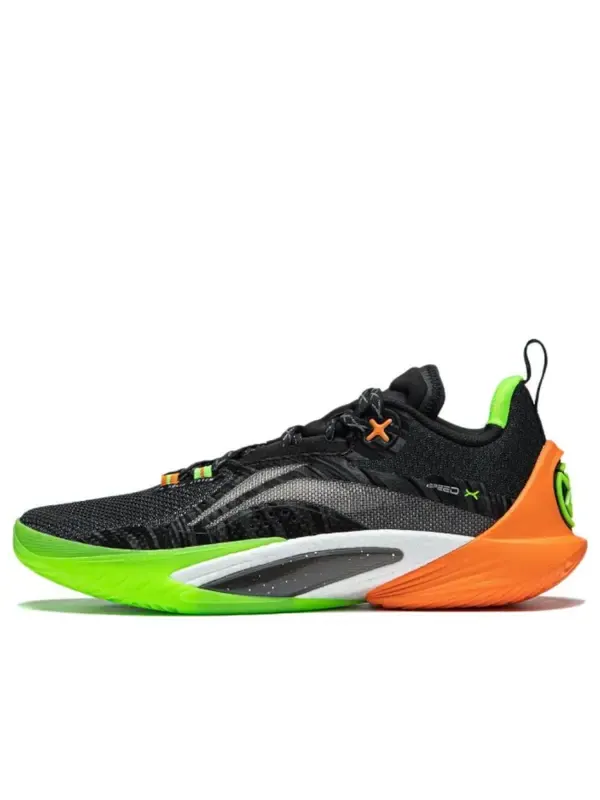 Кроссовки скорость 10 Li-Ning — изображение 1 из 4, черный/зеленый/оранжевый