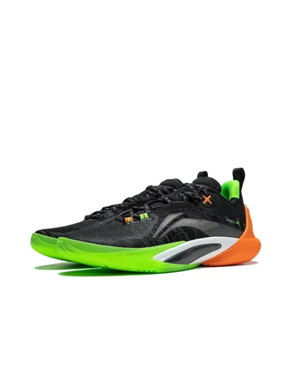 Кроссовки скорость 10 Li-Ning — изображение 3 из 4, черный/зеленый/оранжевый