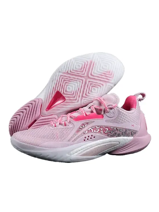 Кроссовки Li-Ning Speed 10 OSO Low 'Pale Pink White' — изображение 3 из 4, розовый/белый