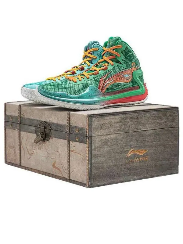 Кроссовки liren 4 высокие Li-Ning — изображение 1 из 4, зеленый/красный