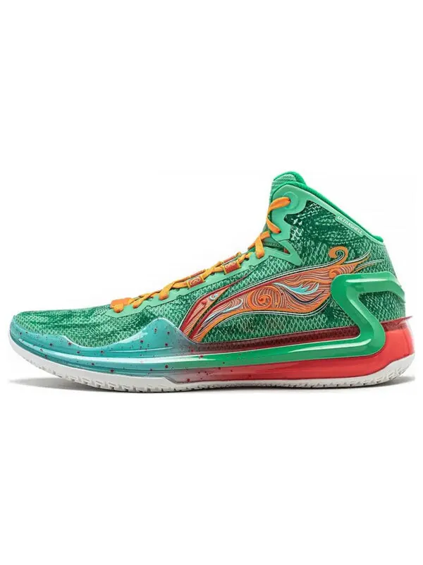 Кроссовки liren 4 высокие Li-Ning — изображение 2 из 4, зеленый/красный