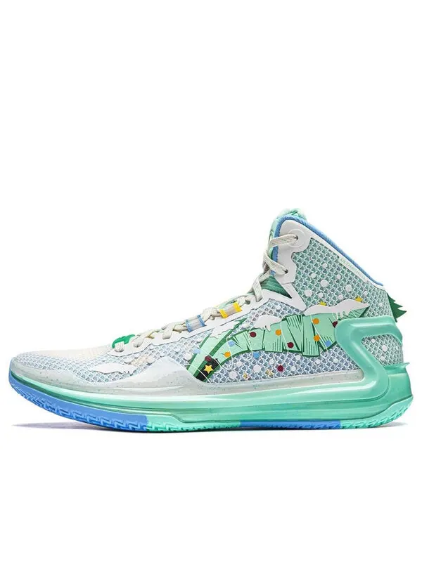 Кроссовки лирен 4 Li-Ning — изображение 1 из 4, белый/синий/зеленый