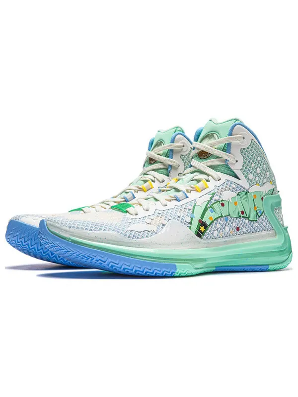 Кроссовки лирен 4 Li-Ning — изображение 4 из 4, белый/синий/зеленый