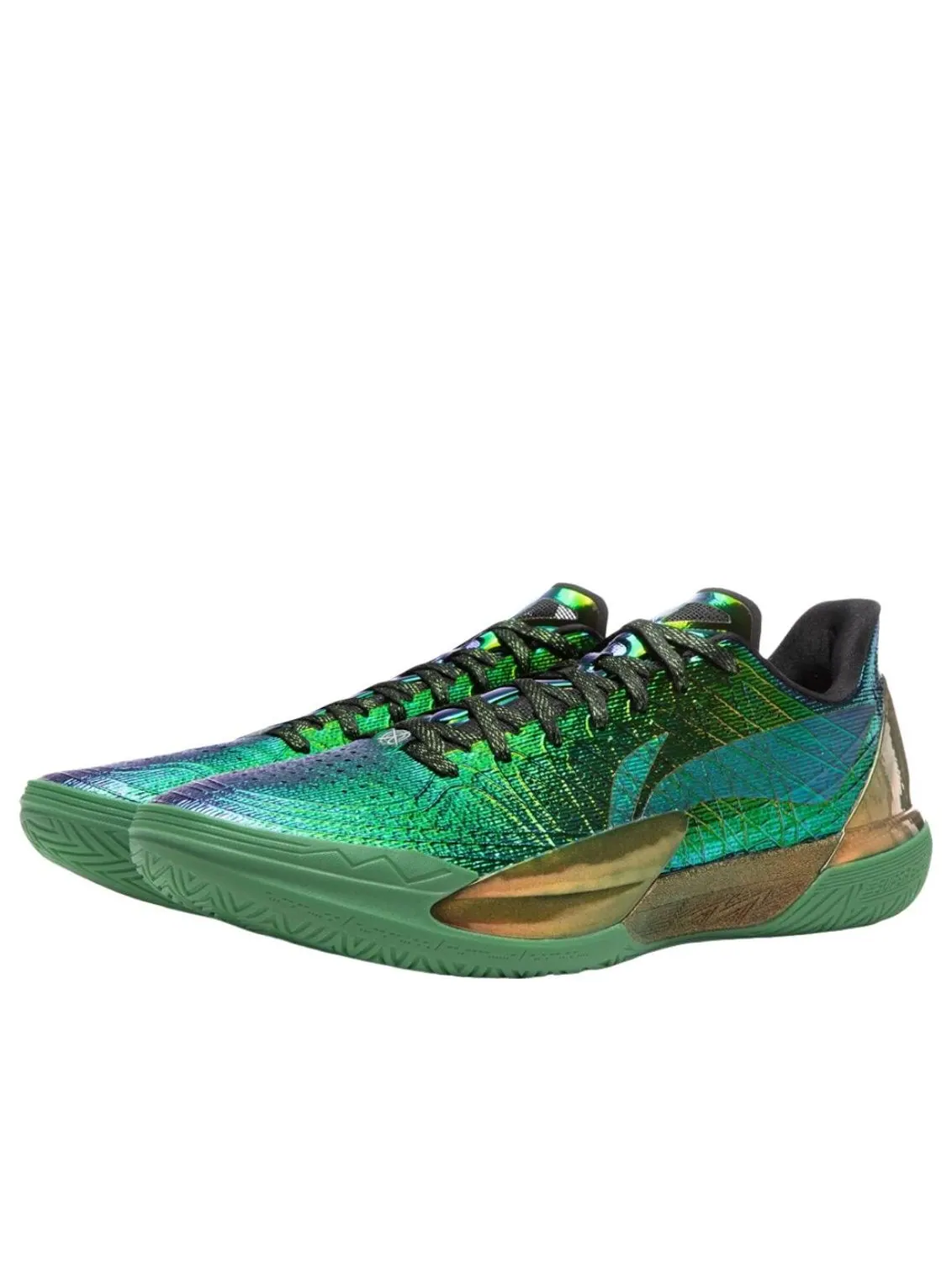 Li-Ning Ли-Нин Гамма 2 «Блазар» — изображение 2 из 5, зеленый/золотистый
