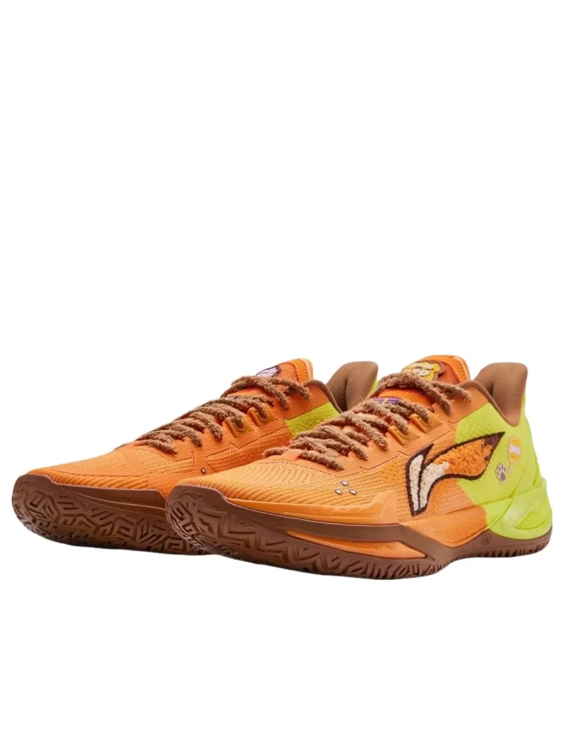 Li-Ning Ли-Нин Лижэнь 6 V2 «Зверополис Ник» — изображение 2 из 4, оранжевый/желтый