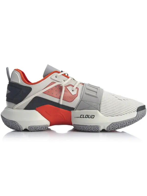 Кроссовки wowtr амортизирующие баскетбольные кроссовки Li-Ning — изображение 2 из 4, белый/серый