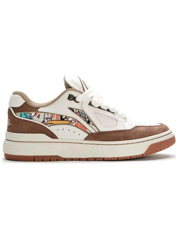 Кроссовки badfive новичок 2 низкие Li-Ning — изображение 2 из 4, белый/коричневый