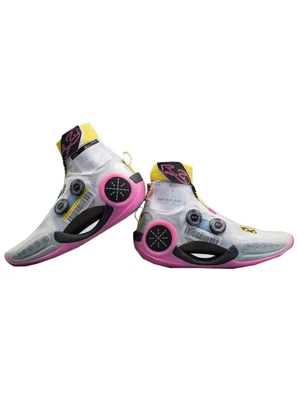 Кроссовки way of wade 9 бесконечность Li-Ning — изображение 3 из 4, белый/желтый