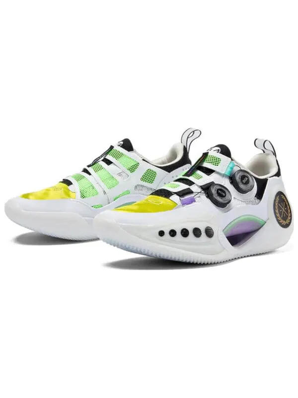 Кроссовки way of wade 9 Li-Ning — изображение 2 из 4, белый/желтый/зеленый