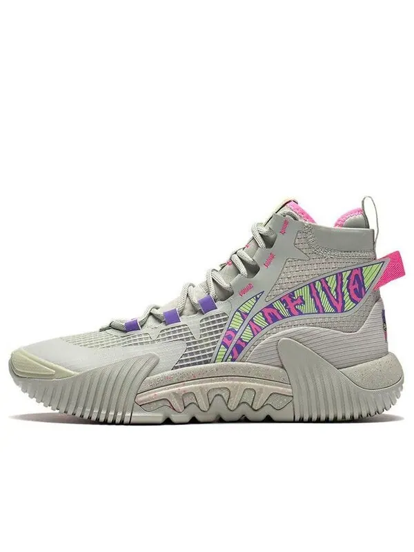 Кроссовки badfive 2 высокие Li-Ning — изображение 1 из 4, серый фиолетовый зеленый
