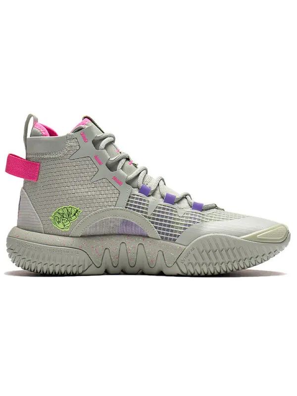 Кроссовки badfive 2 высокие Li-Ning — изображение 2 из 4, серый фиолетовый зеленый