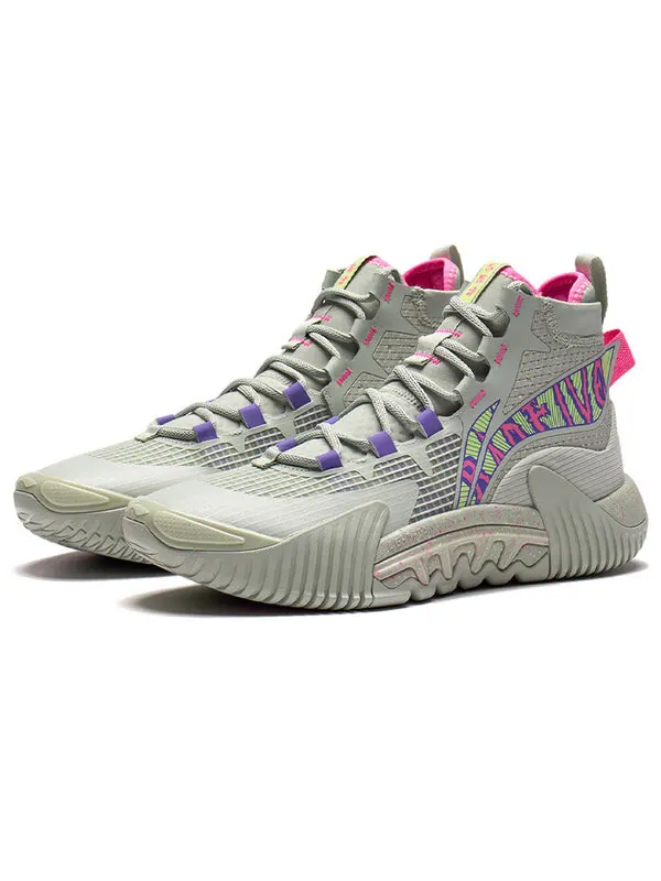 Кроссовки badfive 2 высокие Li-Ning — изображение 3 из 4, серый фиолетовый зеленый