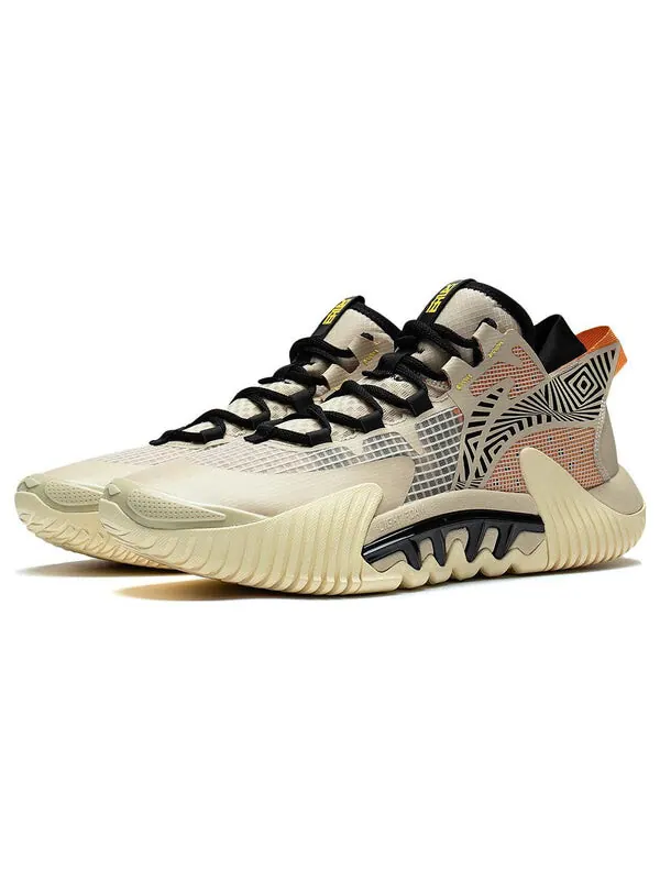 Кроссовки badfive 2 низкие Li-Ning — изображение 3 из 4, хаки/черный/оранжевый