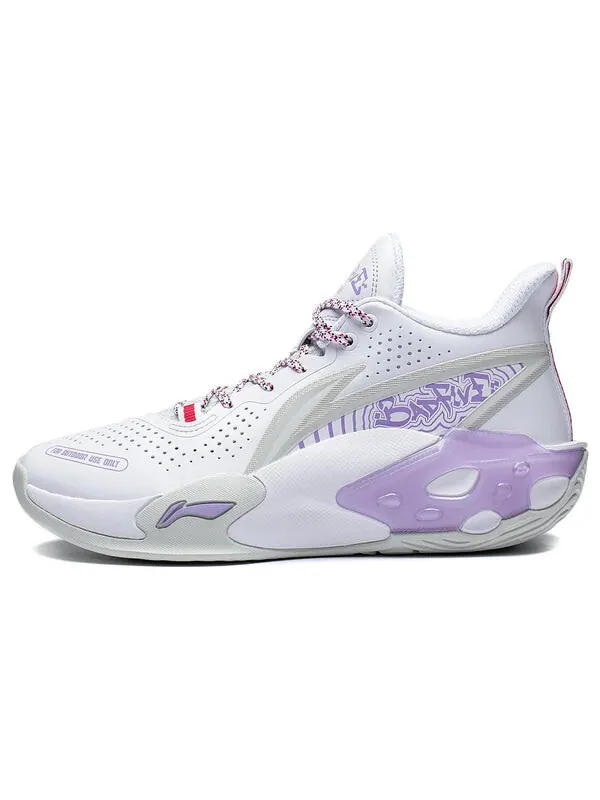 Кроссовки badfive v2 mid Li-Ning — изображение 2 из 4, белый/фиолетовый