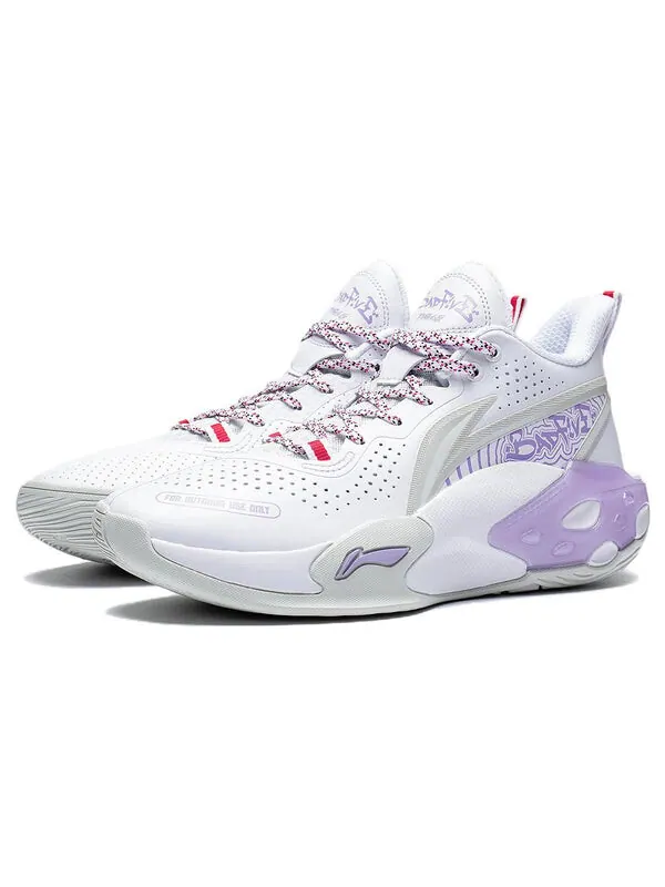 Кроссовки badfive v2 mid Li-Ning — изображение 4 из 4, белый/фиолетовый