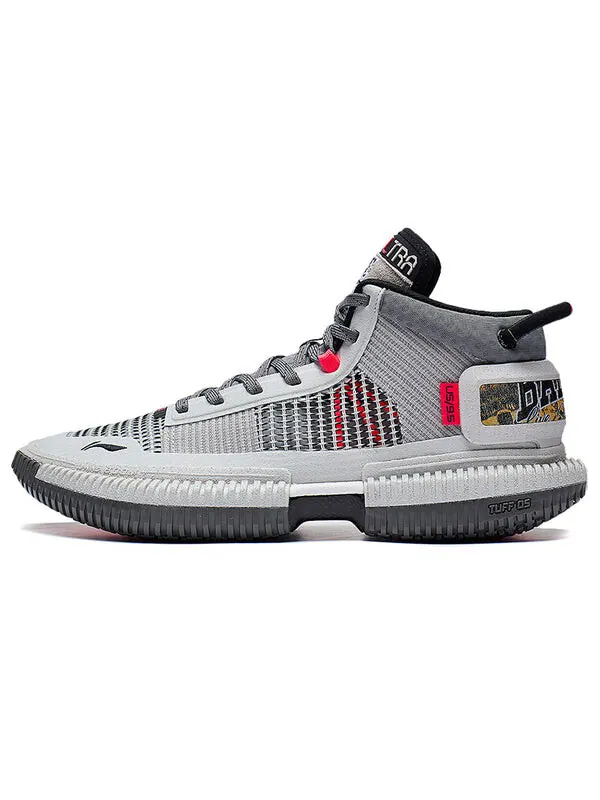 Кроссовки badfive 3 ultra mid Li-Ning — изображение 2 из 4, серый/красный