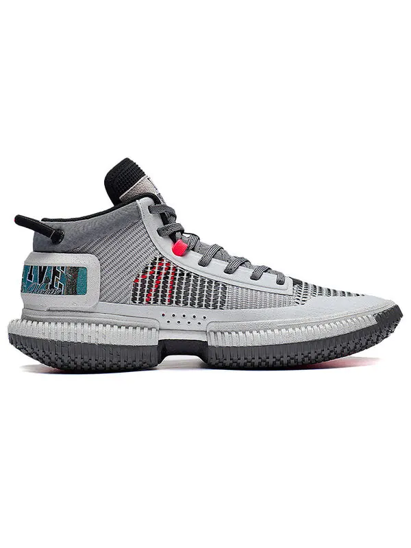 Кроссовки badfive 3 ultra mid Li-Ning — изображение 3 из 4, серый/красный