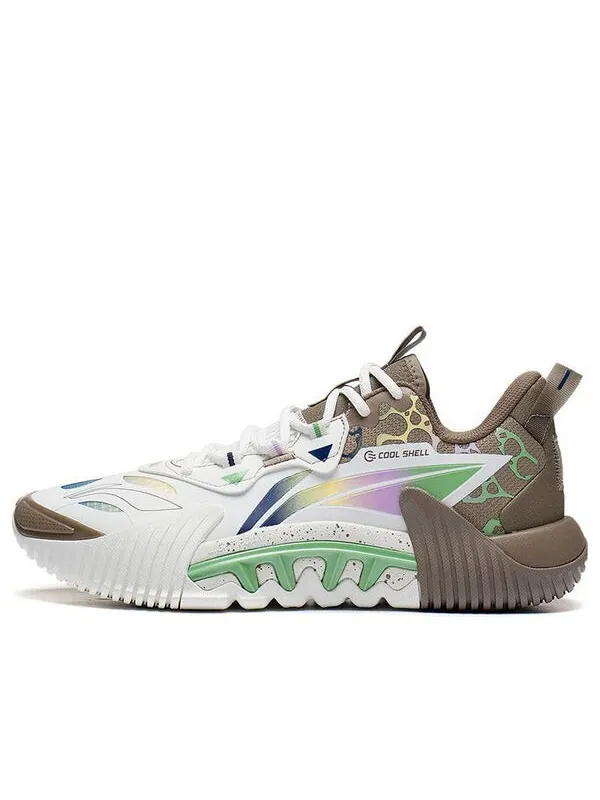 Кроссовки badfive 2.5 низкие Li-Ning — изображение 1 из 4, белый/коричневый/зеленый