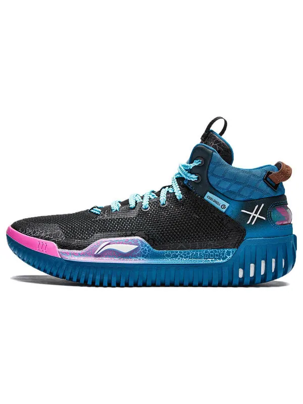 Кроссовки x league of legends badfive 3 mid Li-Ning — изображение 2 из 4, черный/синий/розовый