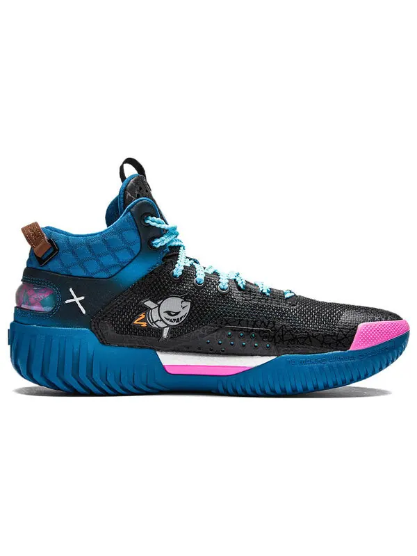 Кроссовки x league of legends badfive 3 mid Li-Ning — изображение 3 из 4, черный/синий/розовый